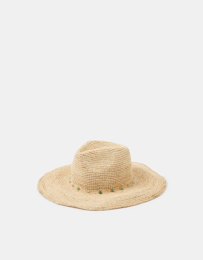 Bead Trim Fedora Hat