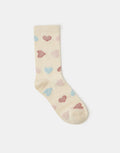 Heart Print Ankle Socks