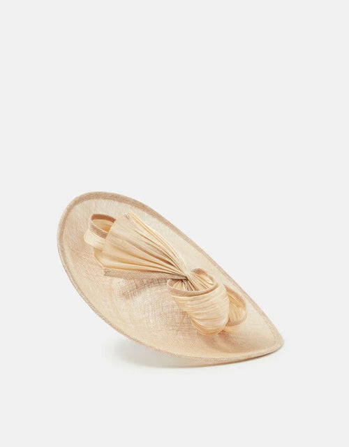 Bow Disc Fascinator Natural