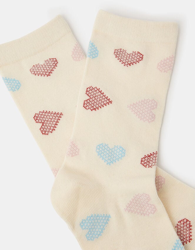 Heart Print Ankle Socks