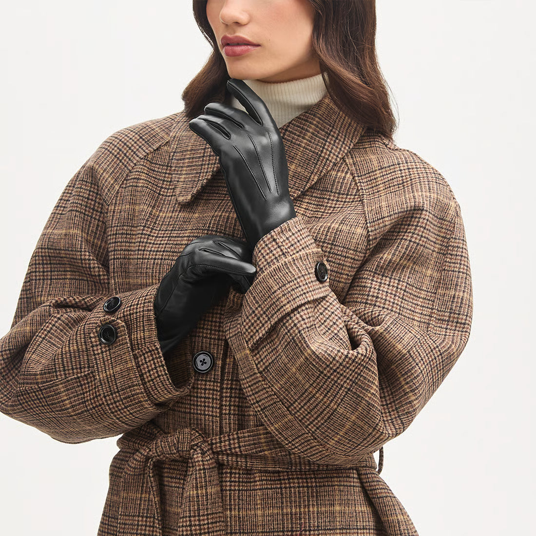 Women's Cashmere Lined Leather Gloves