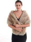 Faux Fur Wrap Shawl Stole Women's Scarf